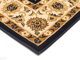 Sydney Classic Runner Blue with Ivory Border Runner Rug