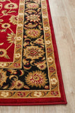 Sydney Collection Classic Rug Red with Black Border