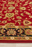 Sydney Collection Classic Rug Red with Black Border