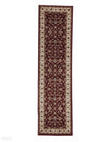 Sydney Classic Runner Red with Ivory Border Runner Rug