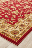 Sydney Collection Classic Rug Red with Ivory Border