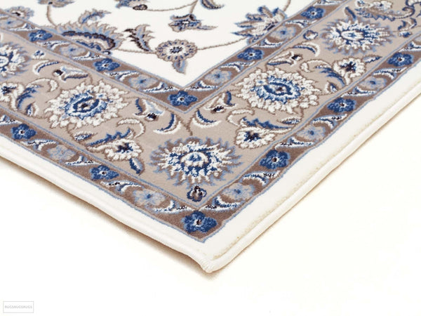 Sydney Classic Runner White with Beige Border Runner Rug