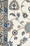 Sydney Collection Classic Rug White with Beige Border