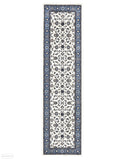 Sydney Collection Classic Rug White with Blue Border - 150x80cm