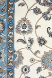 Sydney Collection Classic Rug White with Blue Border