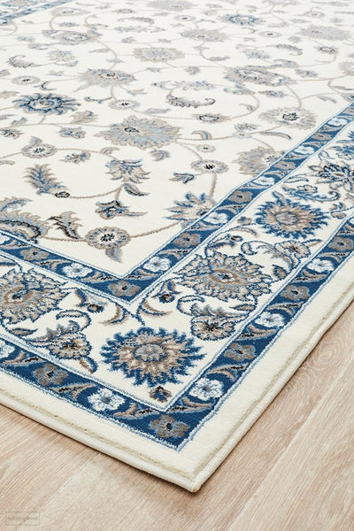 Sydney Collection Classic Rug White with White Border