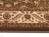 Sydney Medallion Runner Green with Ivory Border Runner Rug