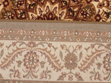 Sydney Medallion Runner Green with Ivory Border Runner Rug