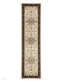 Sydney Collection Medallion Rug Ivory with Black Border - 150x80cm