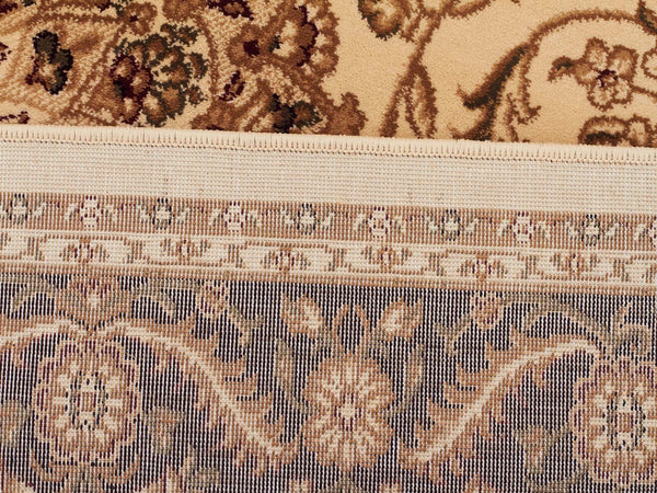 Sydney Medallion Runner Ivory with Black Border Runner Rug