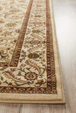Sydney Collection Medallion Rug Ivory with Ivory Border