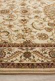 Sydney Collection Medallion Rug Ivory with Ivory Border