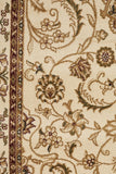 Sydney Collection Medallion Rug Ivory with Ivory Border