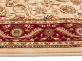 Sydney Medallion Runner Ivory with Red Border Runner Rug
