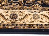 Sydney Medallion Runner Blue with Ivory Border Runner Rug