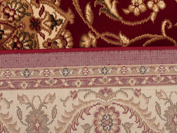 Sydney Medallion Runner Red with Ivory Border Runner Rug