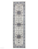 Sydney Collection Medallion Rug White with White Border - 150x80cm