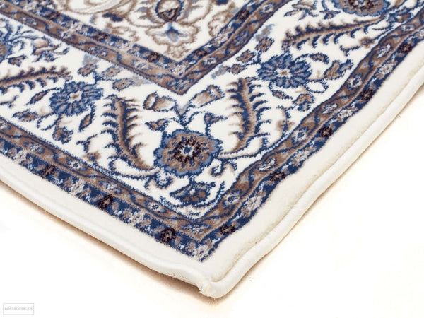 Sydney Medallion Runner White with White Border Runner Rug
