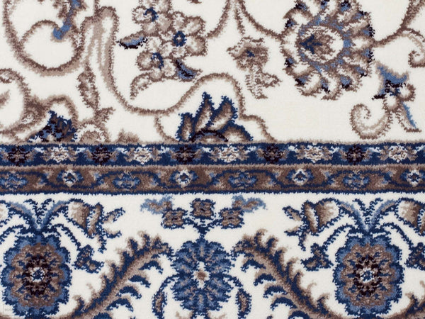 Sydney Medallion Runner White with White Border Runner Rug