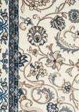 Sydney Collection Medallion Rug White with White Border