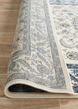 Sydney Collection Medallion Rug White with White Border