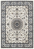 Sydney Collection Medallion Rug White with White Border - 170x120cm