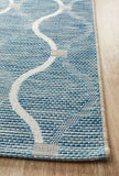 Terrace Denise Trellis Rug Blue - MODERN