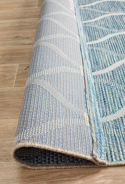 Terrace Denise Trellis Rug Blue - MODERN