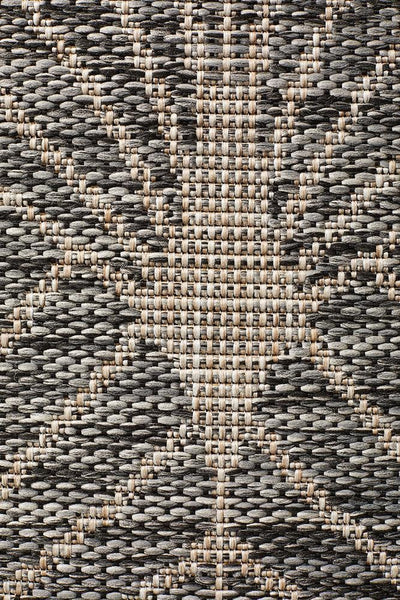 Terrace Fern Trellis Rug Black - MODERN