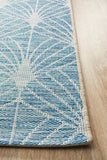 Terrace Fern Trellis Rug Blue - MODERN