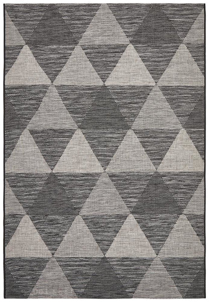 Terrace Geo Rug Black - MODERN