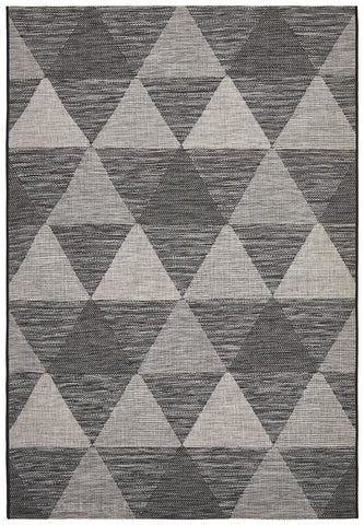 Terrace Geo Rug Black - MODERN