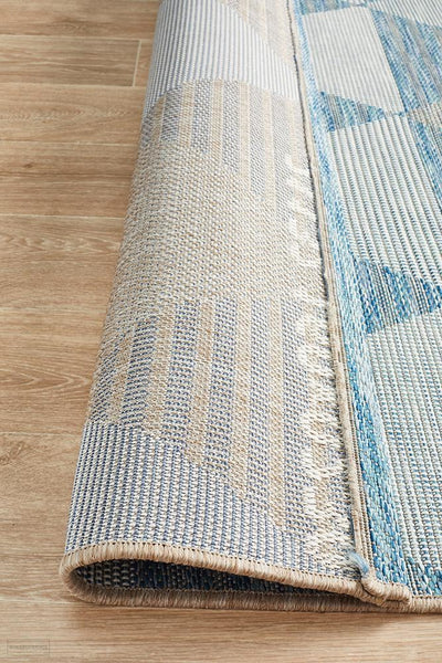 Terrace Geo Rug Blue - MODERN