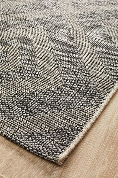 Terrace Cain Rug Charcoal - MODERN