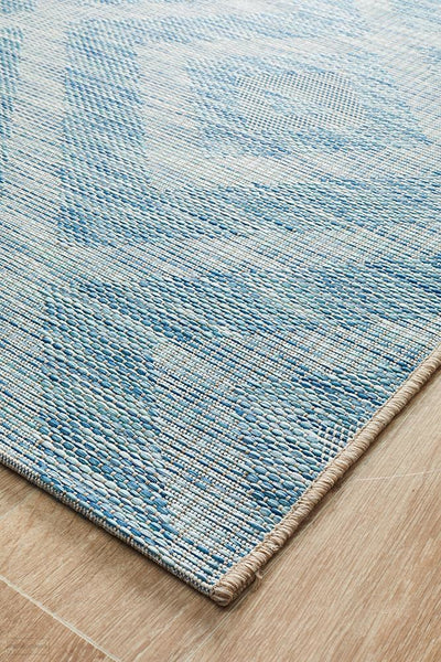 Terrace Cain Rug Blue - MODERN