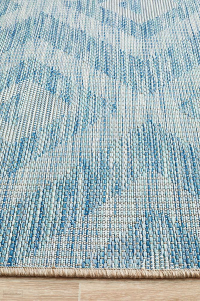 Terrace Cain Rug Blue - MODERN