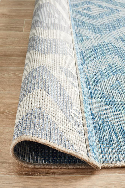 Terrace Cain Rug Blue - MODERN
