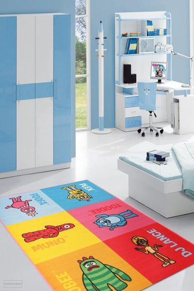 Yo Gabba Gabba Non Slip 1 Character Blue Rug - Kids