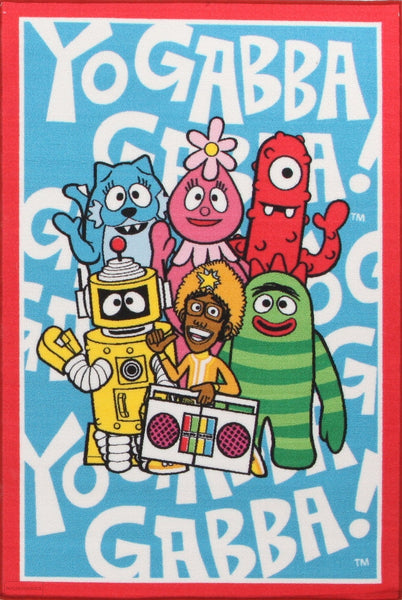 Yo Gabba Gabba Non Slip 2 Team Blue Rug - Kids