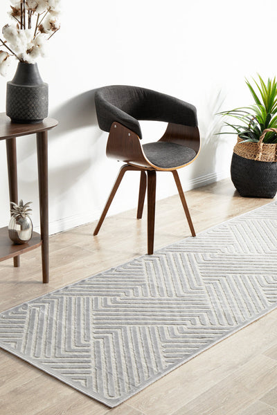 York Cindy Silver Runner Rug