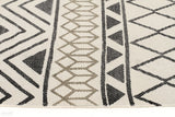 Zulu Totemic Shapes Ivory Rug