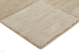 Timeless Boxed Pattern Wool Rug Taupe