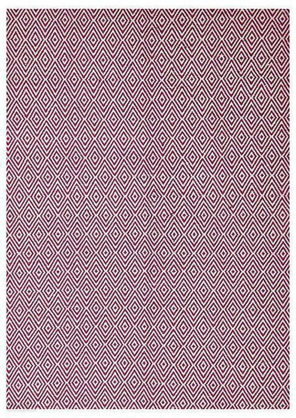 Habitat Diamond Pattern Rug - Pink - FLATWEAVE