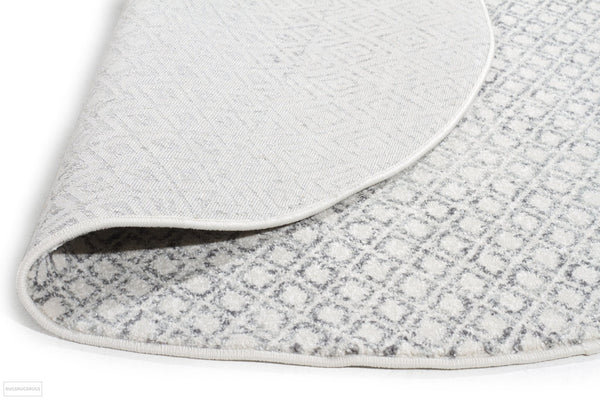 Evoke Diamond Grey Transitional Round Rug