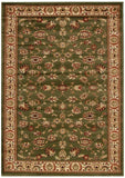 Istanbul Collection Traditional Floral Pattern Green Rug - 170x120cm