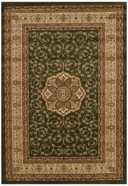 Istanbul Collection Medallion Classic Pattern Green Rug - 170x120cm