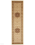 Istanbul Collection Medallion Classic Pattern Ivory Rug - 300x80cm