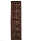 Istanbul Collection Traditional Afghan Design Burgundy Red Rug - 300x80cm