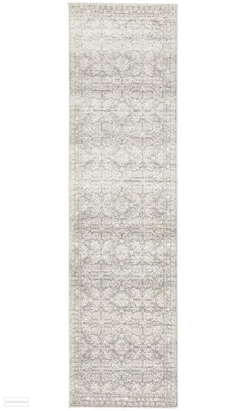 Mirage Gwyneth Stunning Transitional Silver Runner Rug - 300x80cm