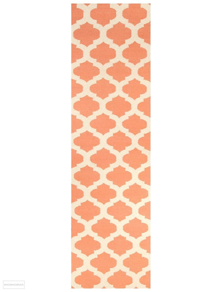 Nomad Pure Wool Flatweave 15 Coral Ivory Rug - DISCONTINUED